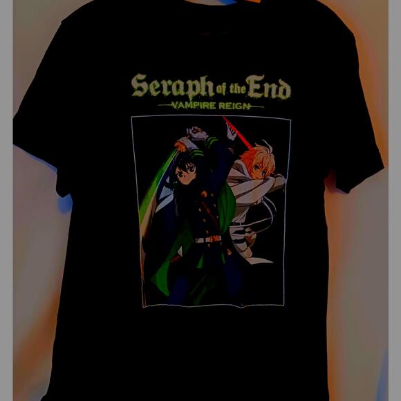 Seraph of the End Vampire Reign Black Anime T-Shirt Size M Ripple Junction - Picture 1 of 4